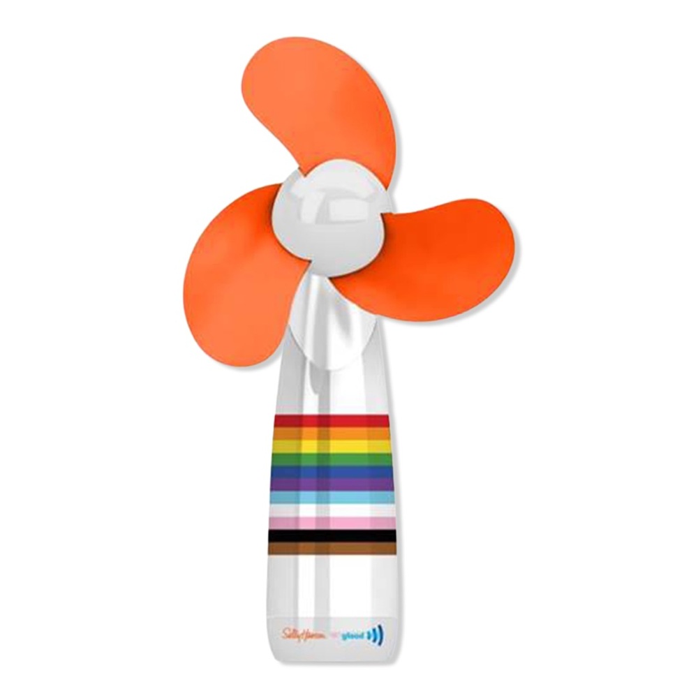 Pride Rainbow Personal Fan White Orange Sally Hansen
